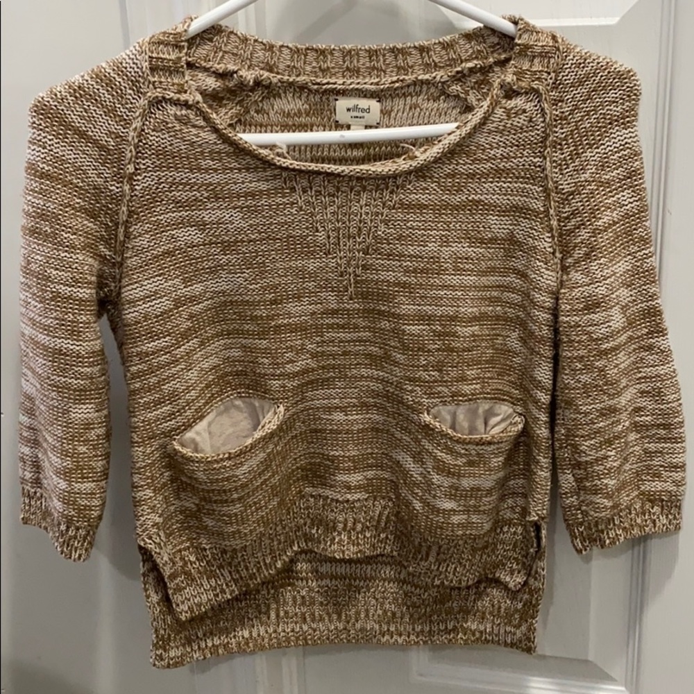 Aritzia -Wilfred Crop 3/4 sweater